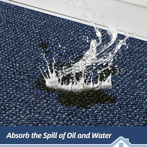 BEQHAUSE Kitchen Rugs and Mats 2PCS Non-Slip, 20"x32"+20"x48", Blue - Image 3