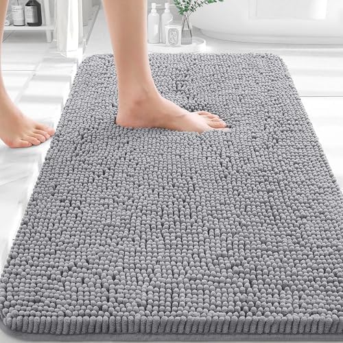 OLANLY Bathroom Rugs 36x24, Extra Soft Absorbent Chenille Bath Rugs by OLANLY