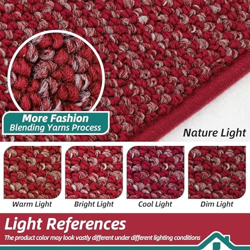 BEQHAUSE Kitchen Rugs 32"x48", Non-Slip Kitchen Mats for Floor, Red - Image 5