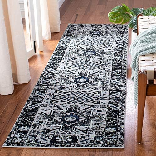 SAFAVIEH Vintage Hamadan Collection Runner Rug - 2'3" x 12', Light Grey & Dark Grey, Traditional Persian Design, Non-Shedding & Easy to Clean, Ideal for Hallway, Foyer, Entryway, Bedroom (VTH211F) by Unknown