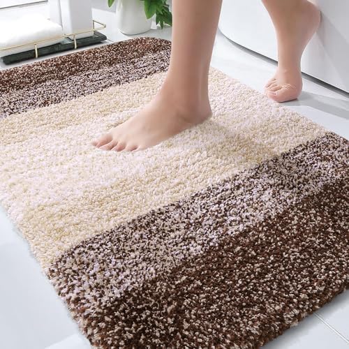 OLANLY Bathroom Rugs Mat 34x21, Extra Soft Absorbent Microfiber Bath Rugs by OLANLY