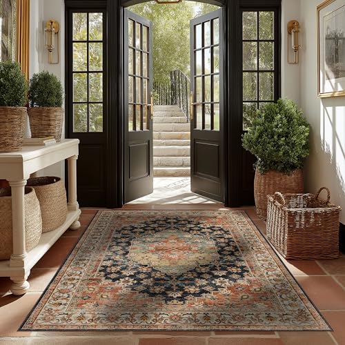 Ruaruarug Washable Area Rug 4×6 for Living Room, Ultra Soft, Maroon - Image 7