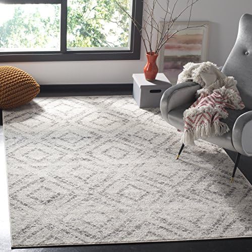 SAFAVIEH Adirondack Area Rug 6'x9', Boho Light Grey & Grey ADR131C by Unknown