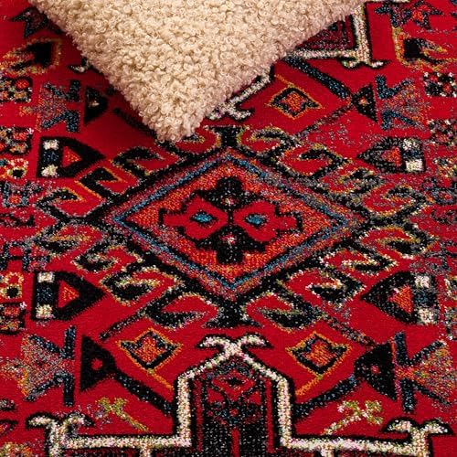 SAFAVIEH Vintage Hamadan Area Rug 12'x18', Traditional Red & Multi VTH211A - Image 4