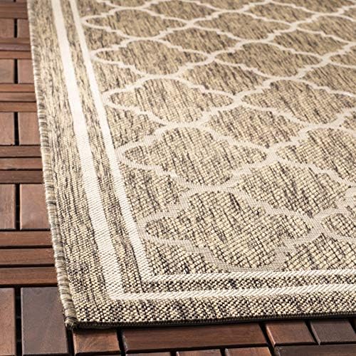 SAFAVIEH Washable Rug Outdoor Courtyard Collection - 2'3" x 14' Runner, Brown & Bone, Non-Shedding & Easy Cleaning, Ideal for Patio, Entryway, Mudroom, Hallway, Kitchen (CY6918-242) - Image 5