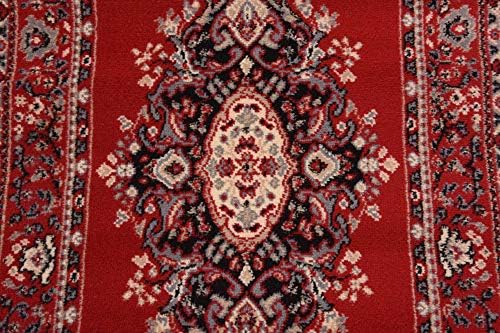 Unique Loom Reza Collection Traditional Persian Style Area Rug, Runner 2' 7" x 10' 0", Red/Ivory - Image 6