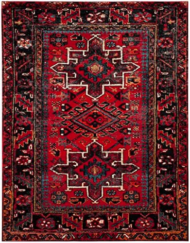 SAFAVIEH Vintage Hamadan Area Rug 12'x18', Traditional Red & Multi VTH211A - Image 2