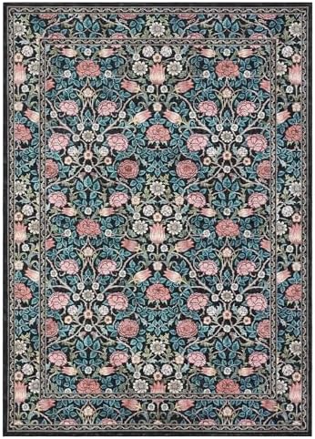 GarveeHome Blue Floral 2.5x8 Runner Rug for Kitchen Hallways - Image 6