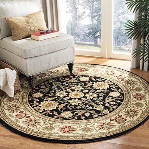 SAFAVIEH Lyndhurst Round Rug 10', Black & Ivory LNH212A by Unknown