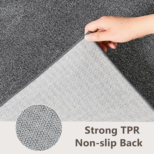 3x5 Black/White Area Rug Washable Non-Slip Soft Thin for Bedroom Kitchen - Image 6