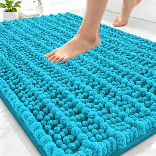 Smiry Bathroom Rugs 30X20, Extra Soft Rubber Backing Chenille Bath Mats by Smiry