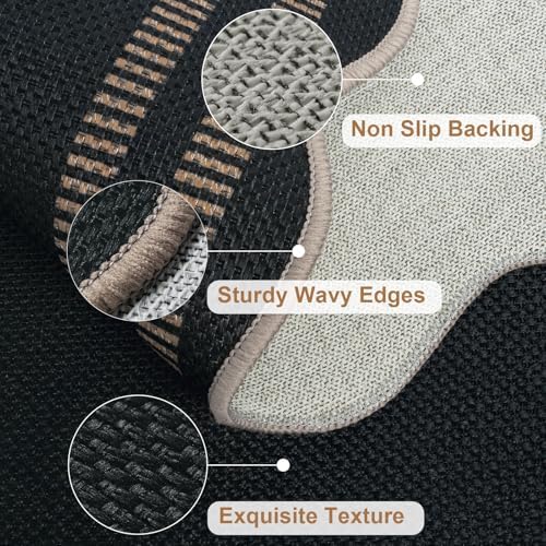 Modern Hallway Runner Rug, 2x6 Washable Easy Jute Rugs for Entryway Kitchen Farmhouse Indoor Outdoor Carpet, Non Slip Runner for Bedroom Porch Laundry - Image 4
