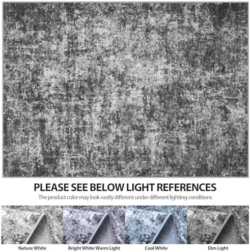 8x10 Area Rugs for Living Room Washable Bedroom Dining Room Black Grey - Image 6