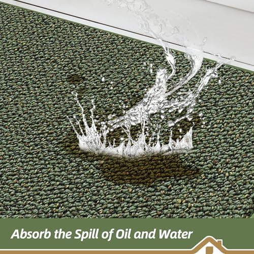 BEQHAUSE Kitchen Runner Rugs 24"x96", Kitchen Mats for Floor, Green - Image 3
