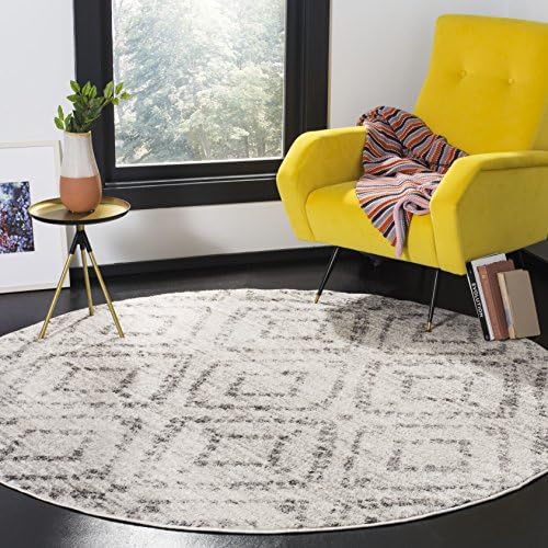 SAFAVIEH Adirondack Round Rug 10', Boho Light Grey & Grey ADR131C by Unknown