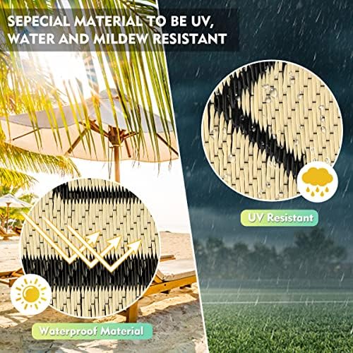fifame 9x12 Outdoor Rug, Plastic Woven Patio Mat, Waterproof RV Camping Rug - Image 5