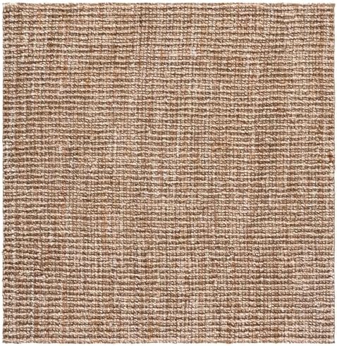 SAFAVIEH Natural Fiber Square Rug 10', Jute Knotted Natural & Ivory NF447N by Unknown