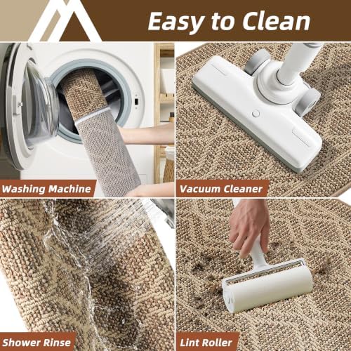 COSY HOMEER Kitchen Rugs Sets of 2 Non-Slip Washable,24”x35“+24”X60“ - Image 6