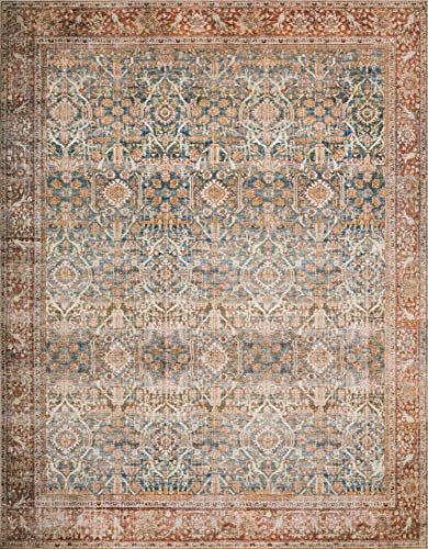 Loloi Layla Ocean/Rust 2'-0" x 5'-0" Accent Rug - Image 5