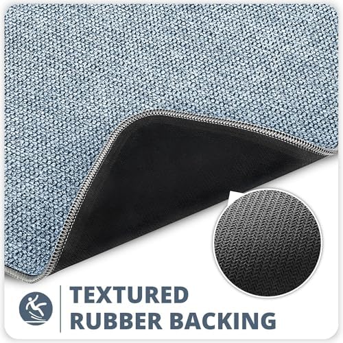 Bosap Bath Mat,Ultra Thin Bathroom Runner Rugs,Large Bath Mats for Bathroom,Quick Dry,Non-Slip,Machine Washable,Low Pile,Bath Rug,Shower Outside,Sink,Home Decor Accessories.Blue,3'x5'(36x60inch) - Image 4