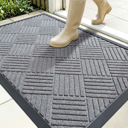 OLANLY Front Door Mat Outside Entrance 35x23, Waterproof Heavy-Duty Doormat by OLANLY