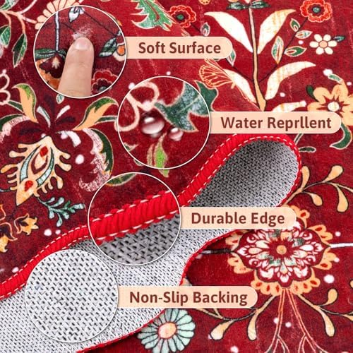 Yamaziot 2x8 Christmas Runner Rug Washable Christmas Holiday Carpet Runner - Image 5
