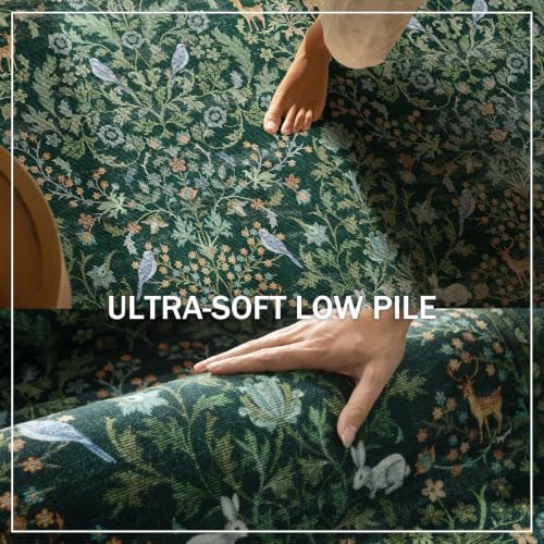 Washable Area Rugs for Living Room: 9x12 Rug Stain Resistant Non Slip Low Pile Lightweight Soft Carpets for Bedroom Kitchen Dining Room Nursery Kids Room Farmhouse Home Office Indoor - Image 5