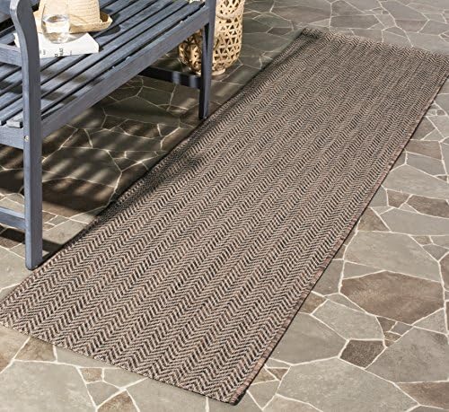 SAFAVIEH Courtyard Outdoor Runner Rug 2'3"x16', Brown & Beige CY8022-36321 - Image 7