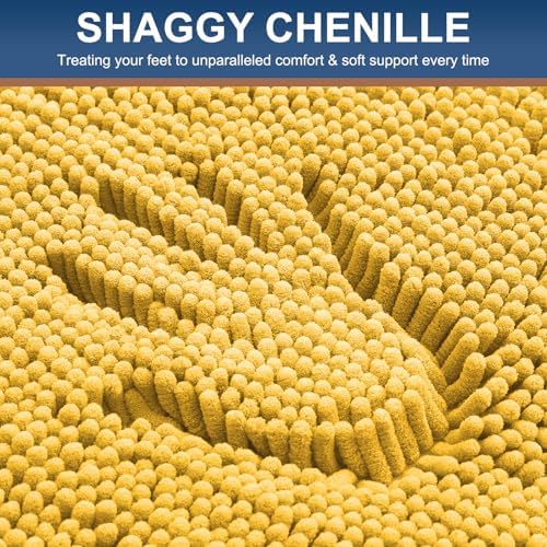 Smiry Bathroom Rugs 47X20, Luxury Chenille Extra Soft Absorbent Bath Mat - Image 3