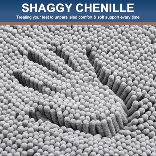 Smiry Toilet Rugs U-Shaped 24x20, Extra Soft Absorbent Contoured Bath Mat - Image 3