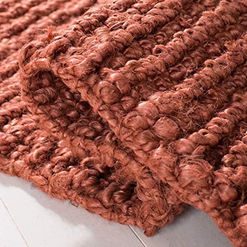 SAFAVIEH Natural Fiber Square Rug 10', Jute Knotted Rust NF447C - Image 7