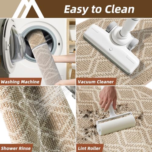 COSY HOMEER Kitchen Rugs Sets of 2 Non-Slip Washable,20”x30“+20”X48“ - Image 6