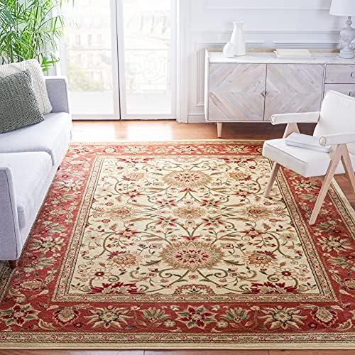 SAFAVIEH Lyndhurst Square Rug 8', Ivory & Rust LNH212R by Unknown