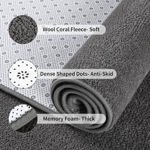 FlyDOIT Area Rugs for Bedroom Living Room, 7x10 Dark Grey Super Soft Comfy Thickened Memory-Foam Indoor Carpets, Modern Aesthetic Minimalist Carpet for Boys Girls Adults Apartment Nursery Home Décor - Image 5