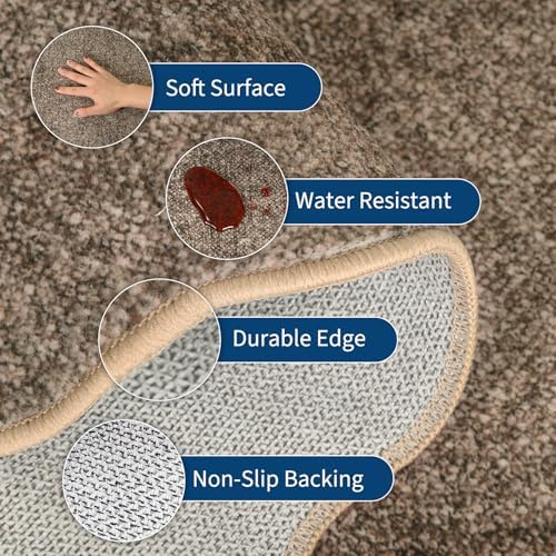 GarveeHome Scalloped Round Area Rugs Washable Small Round Rug 3ft Non-Slip - Image 2