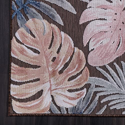 CAMILSON Runner Outdoor Rugs Oriental Retro Traditional Floral Medallion Area Rug 2x7 Non-Shedding Stain Resistant Indoor Carpet for Bathroom Hallway Kitchen Office (2 x 7 / Brown) - Image 4