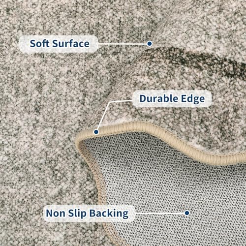 GarveeHome Scalloped Washable Area Rug 4x6 Small Entryway Rug Non Slip - Image 3