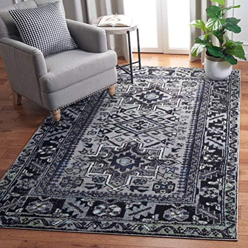 SAFAVIEH Vintage Hamadan Area Rug 6'7"x9', Light Grey & Dark Grey VTH211F by Unknown