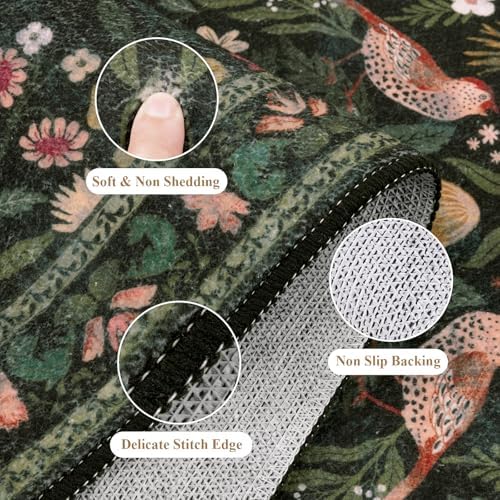 HEBE Boho Kitchen Rugs Set of 3, Non Slip Washable Kitchen Mats for Floor - Image 5