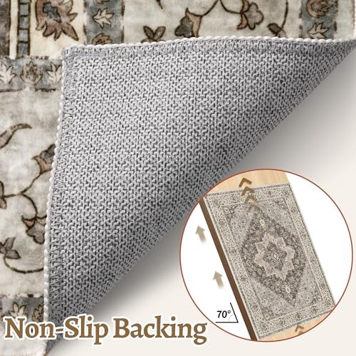 Tangsoo Vintage 2x5 Washable Runner Rugs for Hallway, Non Slip Rug Runner - Image 5