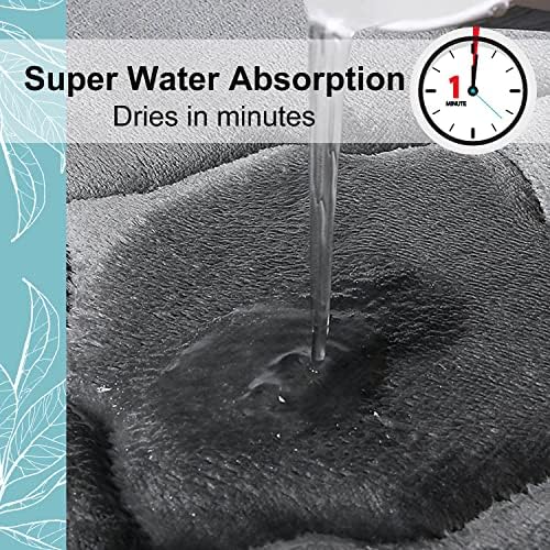 OLANLY Memory Foam Bath Mat Rug 59x34, Ultra Soft Bathroom Rugs, Grey - Image 5