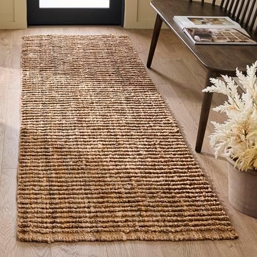 SAFAVIEH Natural Fiber Runner Rug 2x16, Jute Knotted Natural NF447A by Unknown
