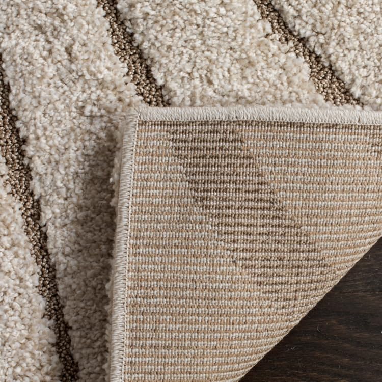 SAFAVIEH Florida Shag Accent Rug 2'3"x4', Soft Cream & Beige SG471-1113 - Image 3