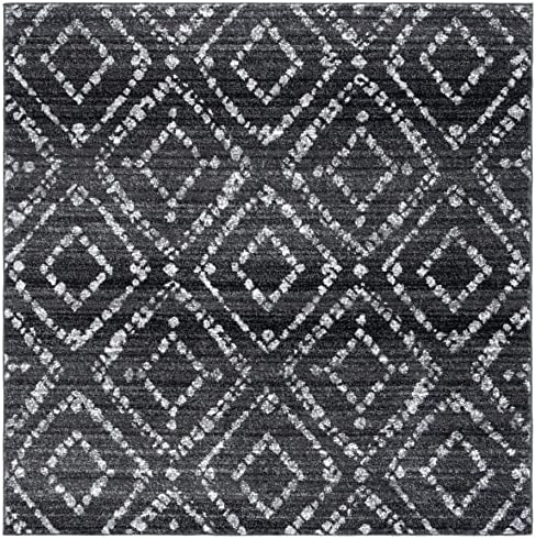 SAFAVIEH Adirondack Square Rug 6', Boho Black & Ivory ADR131A - Image 3