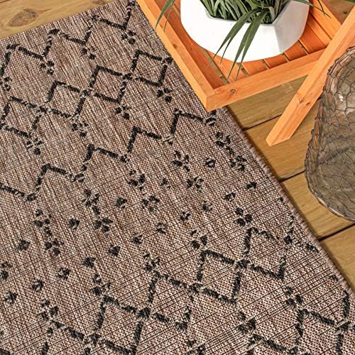 JONATHAN Y Moroccan Geometric Indoor Outdoor Runner Rug 2X14 Natural/Black, Ourika Textured Weave for Backyard, Patio, Porch, Easy-Cleaning, High Traffic, Pet-Friendly, Non-Shedding (SMB108D-214) - Image 4