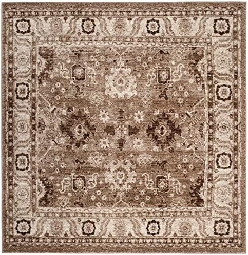 SAFAVIEH Vintage Hamadan Square Rug 9', Traditional Taupe VTH214T by Unknown