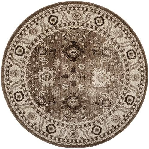 SAFAVIEH Vintage Hamadan Round Rug 6'7", Traditional Taupe VTH214T - Image 3