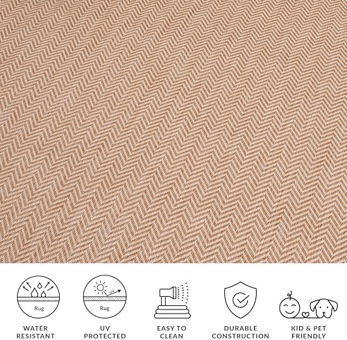 SAFAVIEH Courtyard Outdoor Square Rug 10', Natural & Cream CY8022-03012 - Image 7