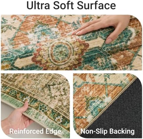 befbee Washable 5x7 Area Rug Non Slip Stain Resistant Rug for Living Room - Image 4
