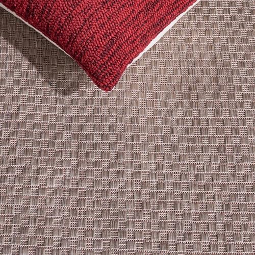 SAFAVIEH Washable Rug Outdoor Courtyard Collection - 2'3" x 8' Runner, Grey & Red, Non-Shedding & Easy to Clean, Ideal for Patio, Backyard, Deck, Kitchen, Mudroom (CY8475-36512) - Image 4